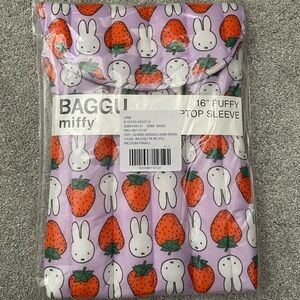 BAGGU Puffy 16” Recycled Laptop Sleeve - Strawberry Miffy